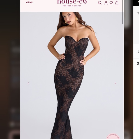 House of CB Black Lace Lucienne dress - Picture 4 of 5